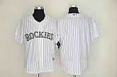 Rockies Blank White Cool Base Jersey,baseball caps,new era cap wholesale,wholesale hats